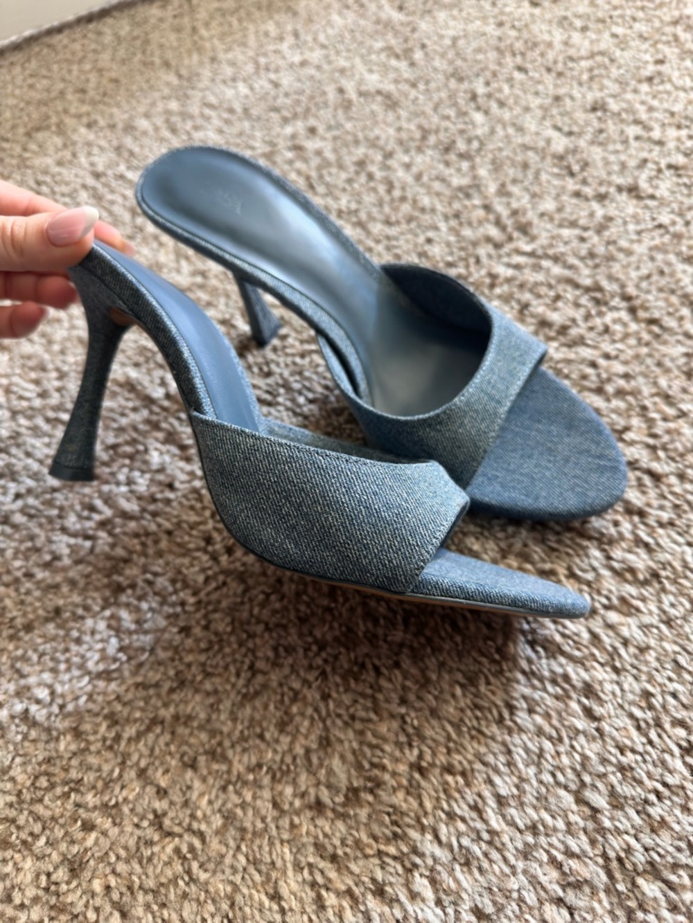 Zara denim mules